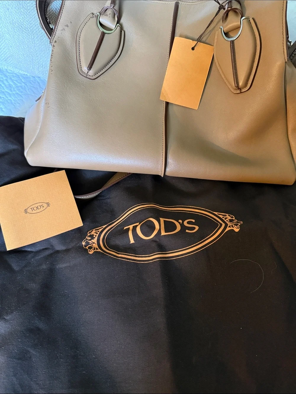 NWT TOD’S Leather D Handbag in camel color (please see all pictures for details)